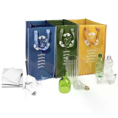 La Piacentina 0468D Ricicla Bag Set 3 Contenitori Raccolta Differenziata 110 L colore Verde Giallo Blu