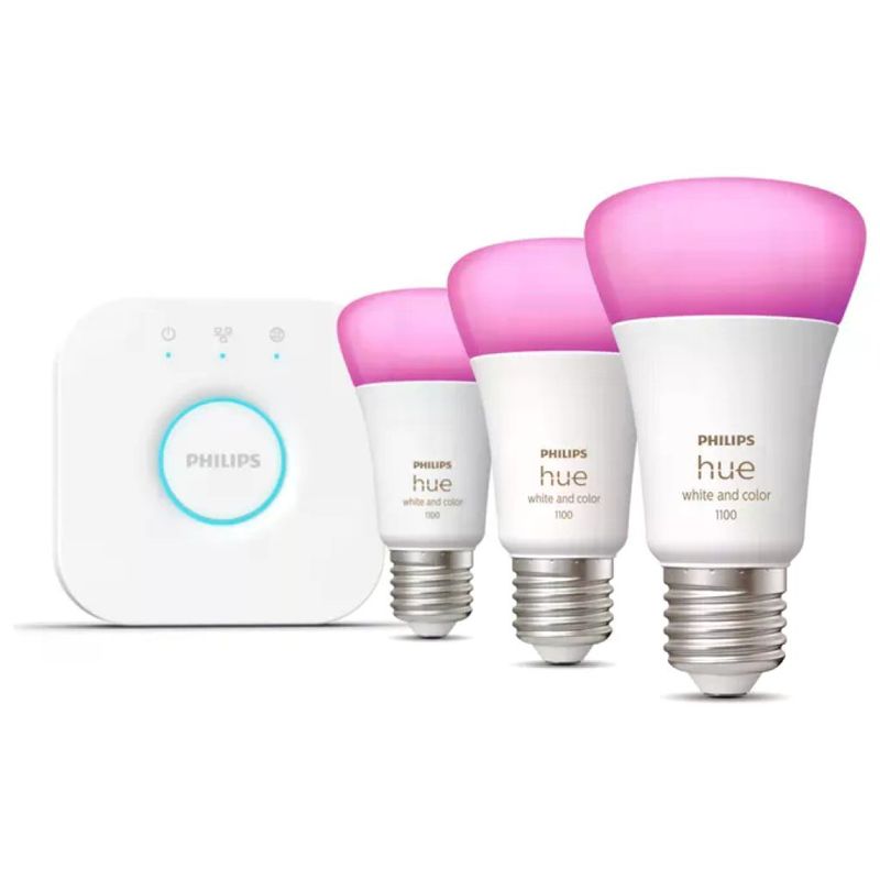 Philips Hue 929002468811 Starter Kit 3 Lampadine Smart E27 75W White and Color Ambiance