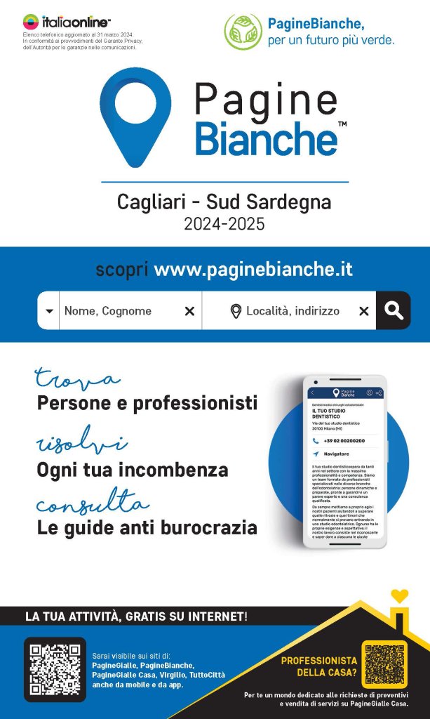 Italiaonline Elenco telefonico - Sardegna - PagineBianche, PagineGialle e TuttoCittà