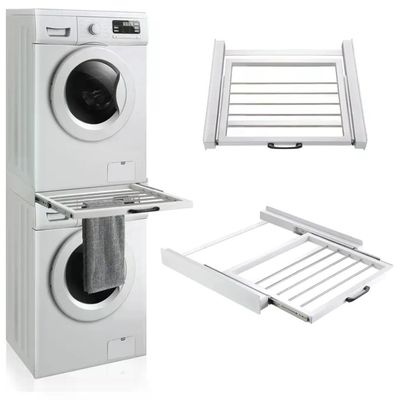 Munari LCL063BI Kit di Sovrapposizione Lavatrice e Asciugatrice con Ripiano Estraibile, 60 × 55 cm
