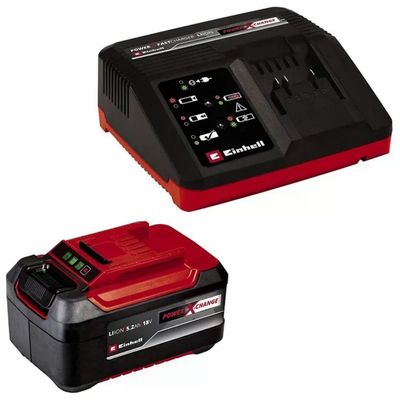 Einhell Power X-Change Starter Kit 18 V 5,2 Ah con Caricabatteria Rapido 4 A