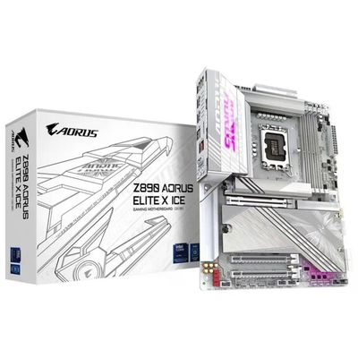 GIGABYTE Z890 A ELITE X ICE Scheda Madre ATX Supporta CPU Intel Core Ultra Serie 2 DDR5 fino a 9500MHz OC