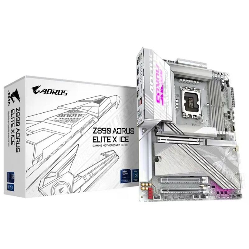 GIGABYTE Z890 A ELITE X ICE Scheda Madre ATX Supporta CPU Intel Core Ultra Serie 2 DDR5 fino a 9500MHz OC GIGABYTE Z890 A ELITE X ICE Scheda Madre ATX Supporta CPU Intel Core Ultra Serie 2 DDR5 fino a 9500MHz OC