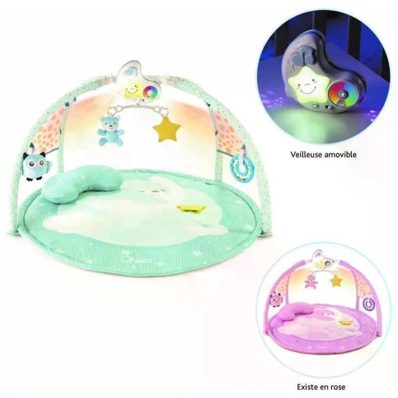 Chicco 00009866200000 Palestrina dei Colori 3in1 Tappeto Gioco Neonato con Proiettore Stelle Luce