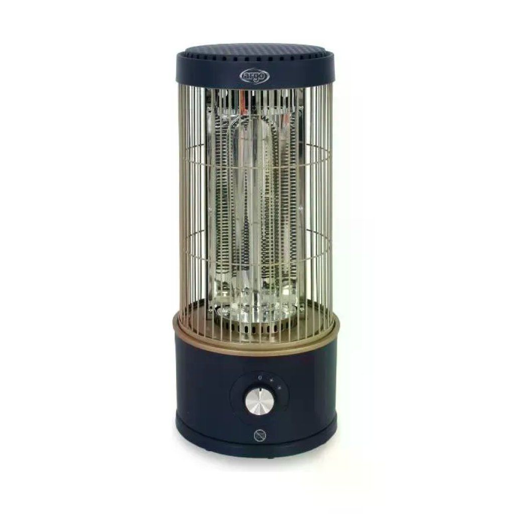 Argo LOONEY Stufa Elettrica al Quarzo 800W Fibra di Carbonio Oscillazione 360° colore Blu