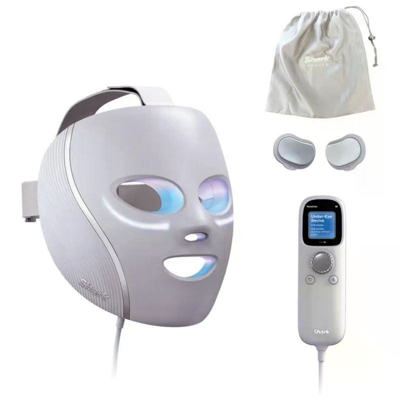 Shark FW312EUPL CryoGlow maschera led viso terapia luce rossa blu e infrarossa raffreddamento contorno