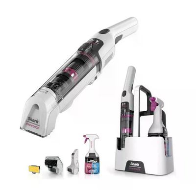 Shark HX100EUT Aspirapolvere Senza Filo 100W Smacchiatore Nero Rosa Bianco