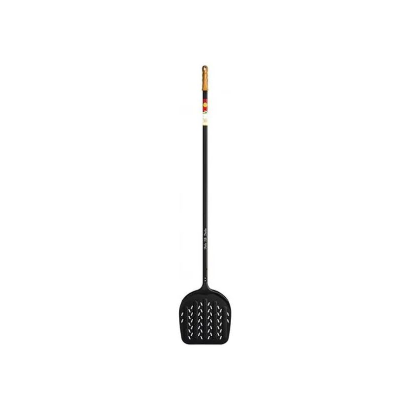 Lilly Codroipo 3646333 Italia 3D Pala Pizza Forata Alluminio Anodizzato 33 cm Manico 170 cm colore Nero