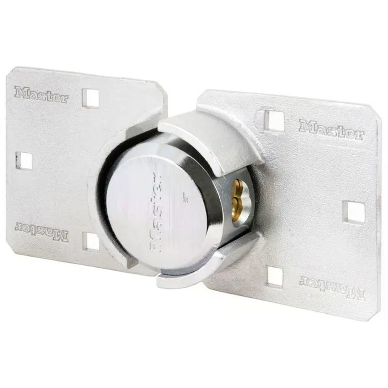 MASTERLOCK Master Lock 736EURD Kit Lucchetto e Portalucchetto in Acciaio Temprato con Ansa Nascosta Cilindro