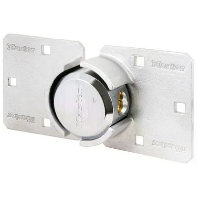MASTERLOCK Master Lock 736EURD Kit Lucchetto e Portalucchetto in Acciaio Temprato, Argento