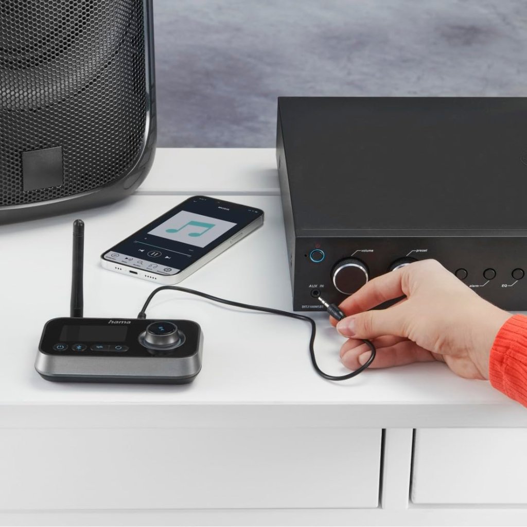 Hama Link.it Duo – Trasmettitore e ricevitore audio Bluetooth