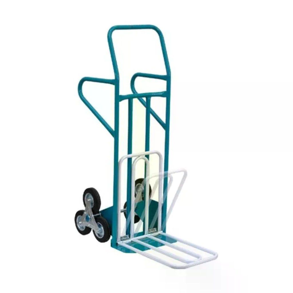 IBA TK100 Carrello per Gradini a 3 Ruote Nylon Pala Ribaltabile Portata 250 Kg Telaio Acciaio