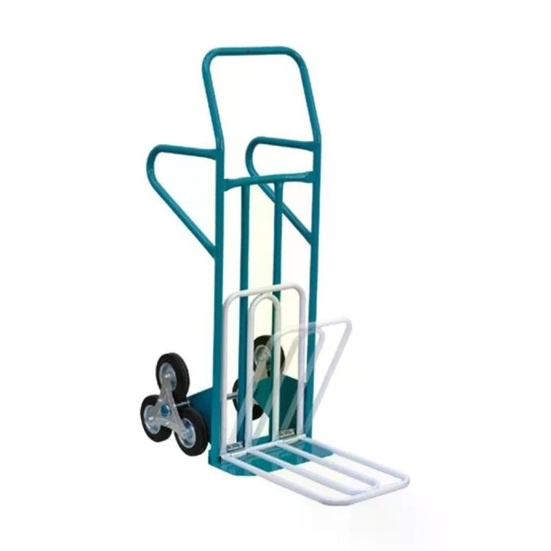 IBA TK100 Carrello per Gradini a 3 Ruote Nylon Pala Ribaltabile Portata 250 Kg Telaio Acciaio
