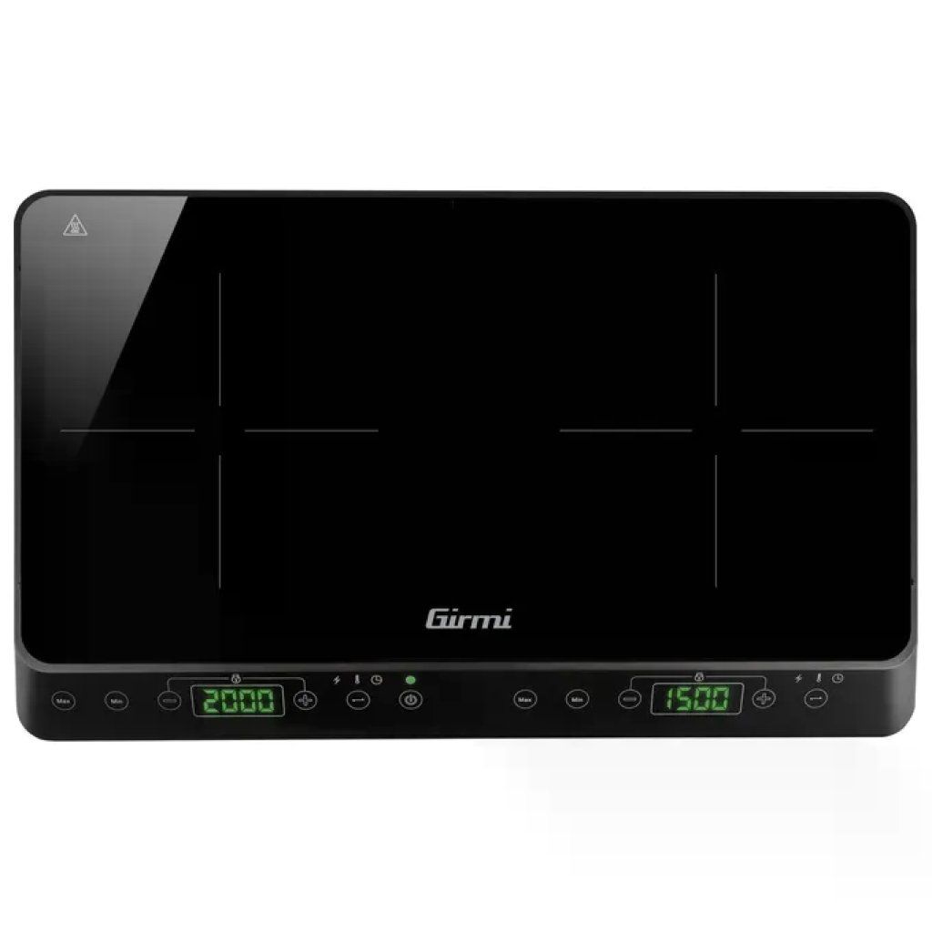 Girmi PI5100 Fornello a Induzione Doppio 3500W 2 zone temperatura 60°C 240°C timer 180 min display
