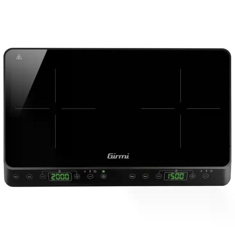 Girmi PI5100 Fornello a Induzione Doppio 3500W 2 zone temperatura 60°C 240°C timer 180 min display