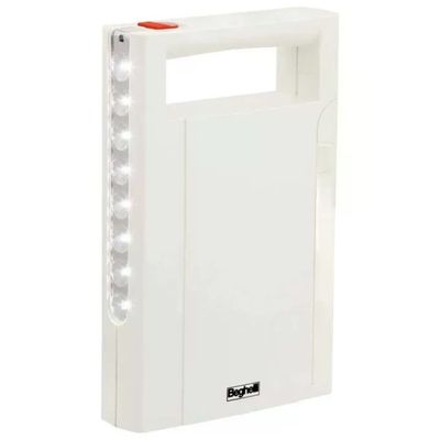 Beghelli Lampada Emergenza Portatile LED Bianca Plastica Antiurto 3310N