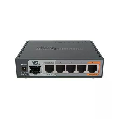 MikroTik RB760IGS hEX S Router 5 porte Gigabit Ethernet 1 SFP PoE-out USB colore Nero MikroTik RB760IGS hEX S Router 5 porte Gigabit Ethernet 1 SFP PoE-out USB colore Nero