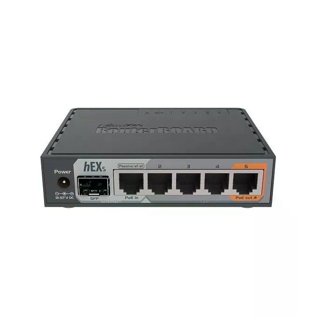 MikroTik hEX S RB760iGS Router Gigabit con PoE e SFP MikroTik hEX S RB760iGS Router Gigabit con PoE e SFP