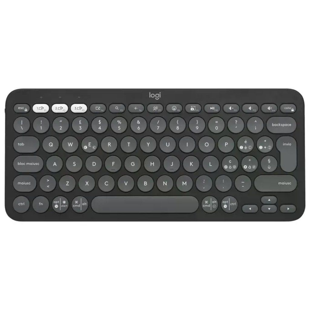 Logitech Pebble Keys 2 K380S Tastiera Bluetooth Italiana Grafite
