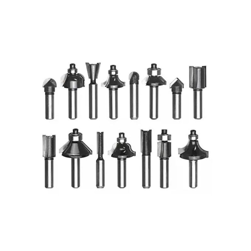 KWB Set da 15 frese per legno con gambo da 8 mm