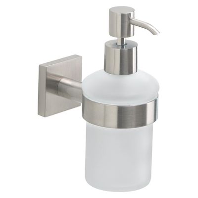 Gedy Fuji Dispenser Sapone da Parete Silver Spazzolato