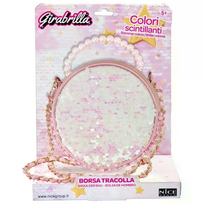 NICE Girabrilla borsetta Lulu' Crush 19150 paillettes reversibili maniglia di perline charms a cuore