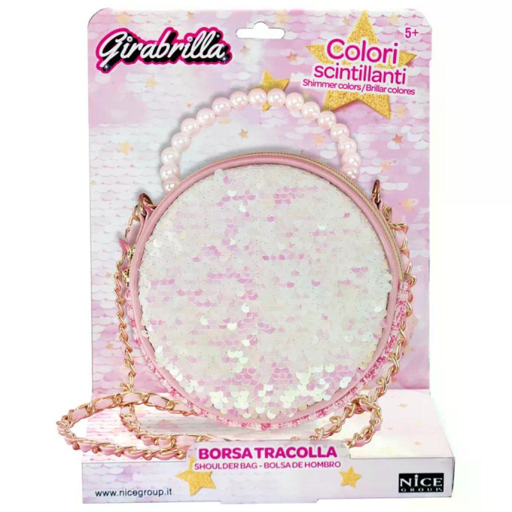 NICE Girabrilla Lulu’ Crush 19150 – Borsetta rosa con paillettes reversibili
