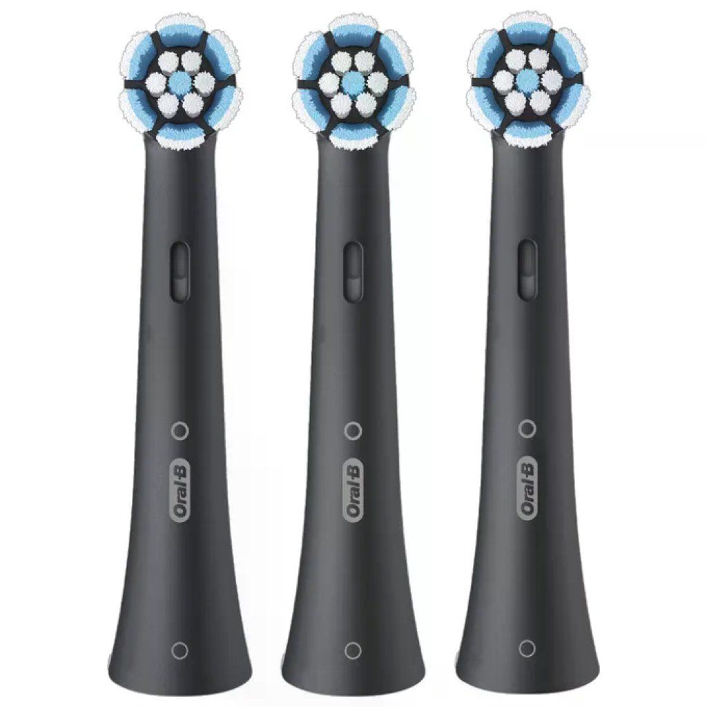 Oral-B iO Gentle Care Testine di Ricambio Nere, 3 Pezzi