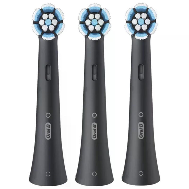 Oral-B iO Gentle Care Testine di Ricambio Nere, 3 Pezzi