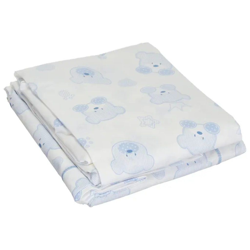 Italbaby ITALBABY-020.1000-004 Set Lenzuola per Lettino 3 Pezzi 100% Cotone Made in Italy colore Blu Italbaby ITALBABY-020.1000-004 Set Lenzuola per Lettino 3 Pezzi 100% Cotone Made in Italy colore Blu