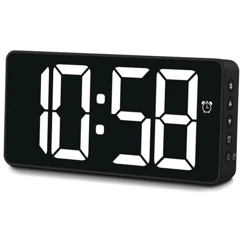 Hama 00185896 Bali Orologio Digitale con Sveglia e Termometro Interno colore Nero