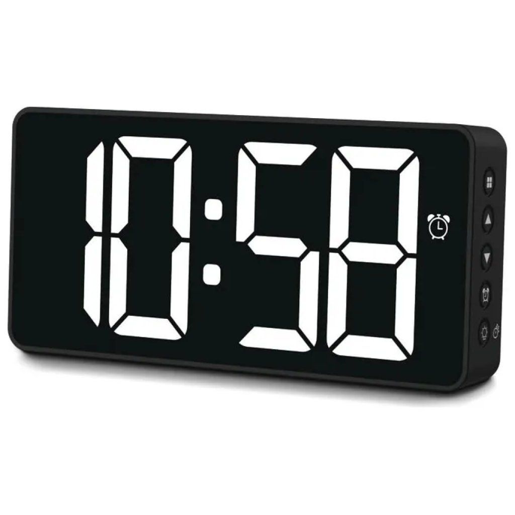 Hama Bali Orologio Digitale con Sveglia e Termometro, Nero