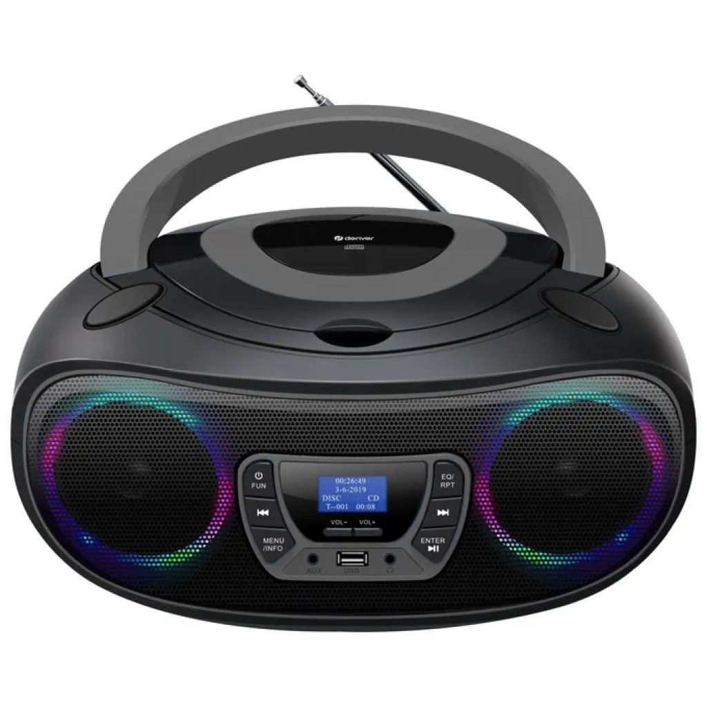 Denver TDB-212GR Radioodtwarzacz con Bluetooth DAB+ FM Odtwarzacz CD USB AUX LCD colore Czarno-szary Denver TDB-212GR Radioodtwarzacz con Bluetooth DAB+ FM Odtwarzacz CD USB AUX LCD colore Czarno-szary