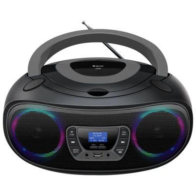 Denver TDB-212GR Radioodtwarzacz con Bluetooth DAB+ FM Odtwarzacz CD USB AUX LCD colore Czarno-szary