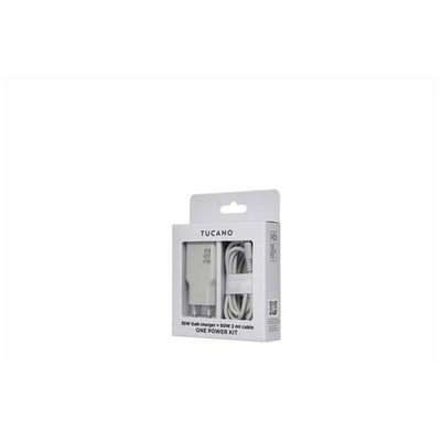 Tucano MA-ONEPOWKIT-Y Caricabatterie GaN 35W con Cavo USB-C 60W 2 m colore Citrus