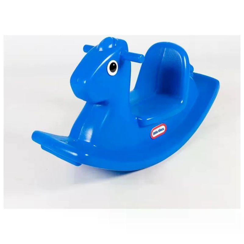 Little Tikes Cavallo Blu a Dondolo e Cavalcabile per Bambini 1-3 Anni