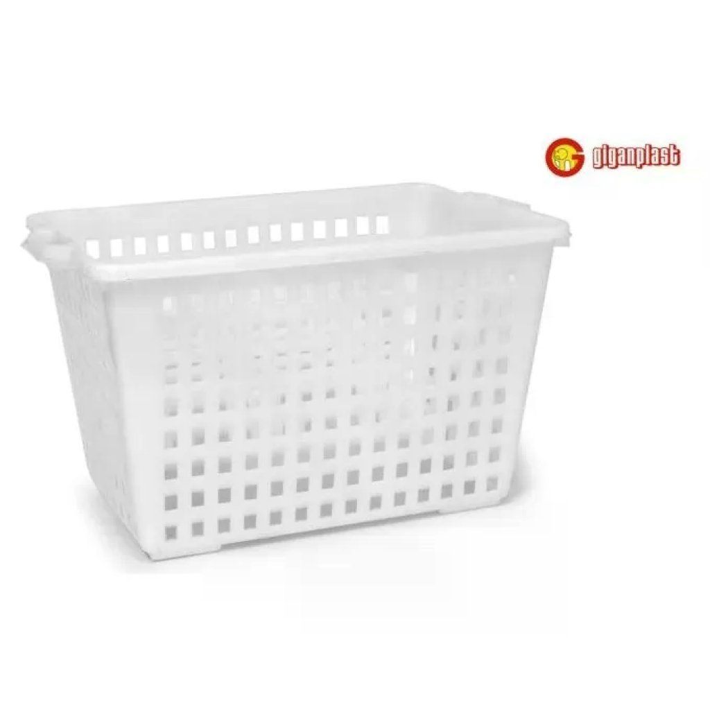 Giganplast Cesta Rettangolare Forata Bianca 63 × 45 × 35 cm Giganplast Cesta Rettangolare Forata Bianca 63 × 45 × 35 cm