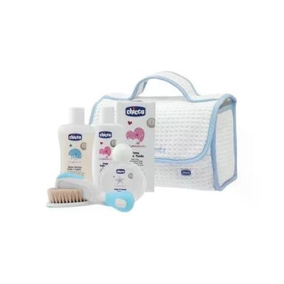 Chicco Baby Moments Beauty Case Azzurro con Set Cura Neonato Chicco Baby Moments Beauty Case Azzurro con Set Cura Neonato