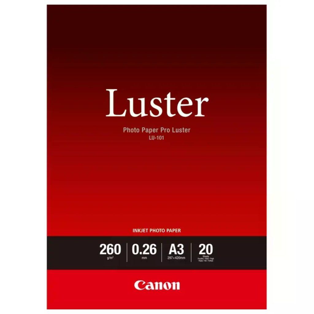 Canon 6211B007 Photo Paper Luster PRO LU-101 Carta Fotografica Satinata A3 260 g