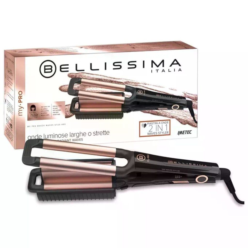 Bellissima GT20 400 My Pro Beach Waves Piastra per Onde 2 in 1 Ceramica 330 W 3 Temperature 160