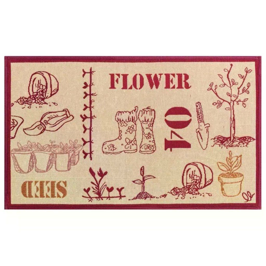 OLIVO TAPPETI Tappeto Sprint Kilim Flower Olivo 50x180 cm OLIVO TAPPETI Tappeto Sprint Kilim Flower Olivo 50x180 cm