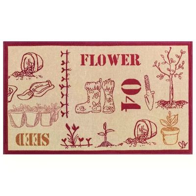 OLIVO TAPPETI Tappeto Sprint Kilim Flower Olivo 50x180 cm OLIVO TAPPETI Tappeto Sprint Kilim Flower Olivo 50x180 cm