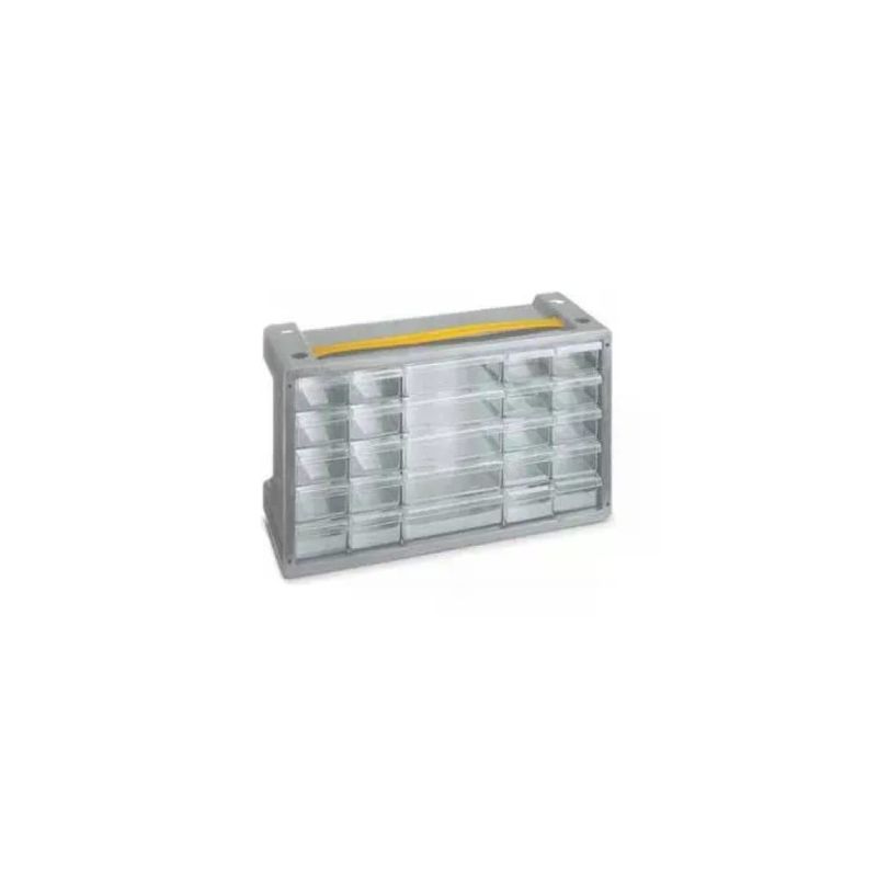 Terry TE1000058 Poker Cassettiera Portaminuterie 25 Cassetti Trasparenti Divisori Mobili colore Grigio