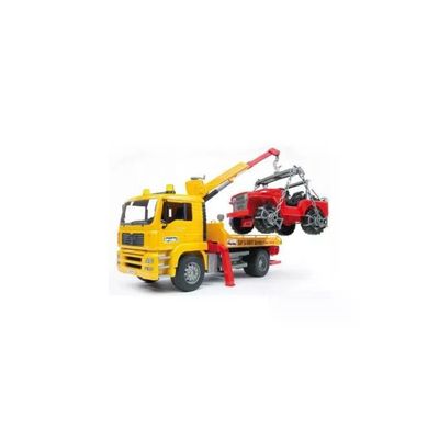 Bruder MAN TGA Camion Soccorso con Fuoristrada