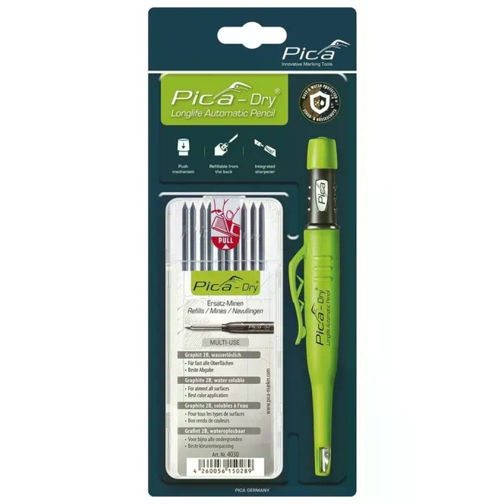 PICA MARKER Pica-Dry Bundle: portamine automatico e set di mine 4030 PICA MARKER Pica-Dry Bundle: portamine automatico e set di mine 4030