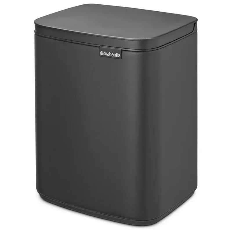 Brabantia Bo Pattumiera Rettangolare 7 L, Mineral Infinite Grey