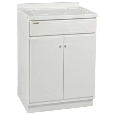 TRIOPLAST TOP LINE Mobile Lavatoio in Resina Bianco 60x50x87 cm con 2 Ante TRIOPLAST TOP LINE Mobile Lavatoio in Resina Bianco 60x50x87 cm con 2 Ante