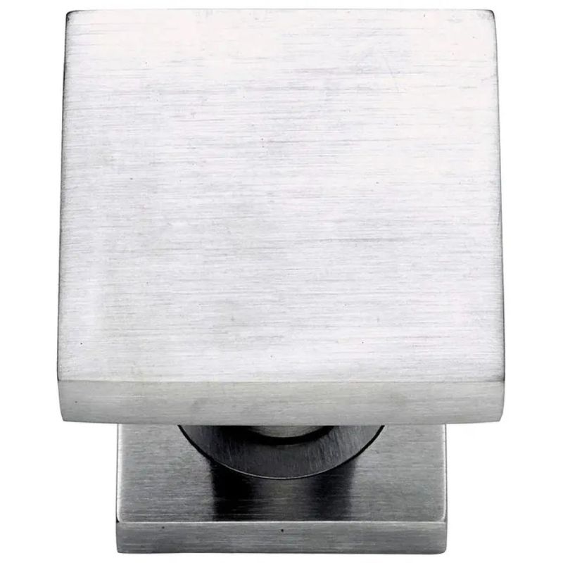FORME Asti – Pomolo quadrato in ottone, cromo satinato, 63 × 63 mm
