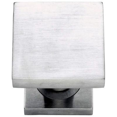 FORME Pomolo quadrato per porta FORME Asti in ottone, cromo satinato, 63 × 63 mm