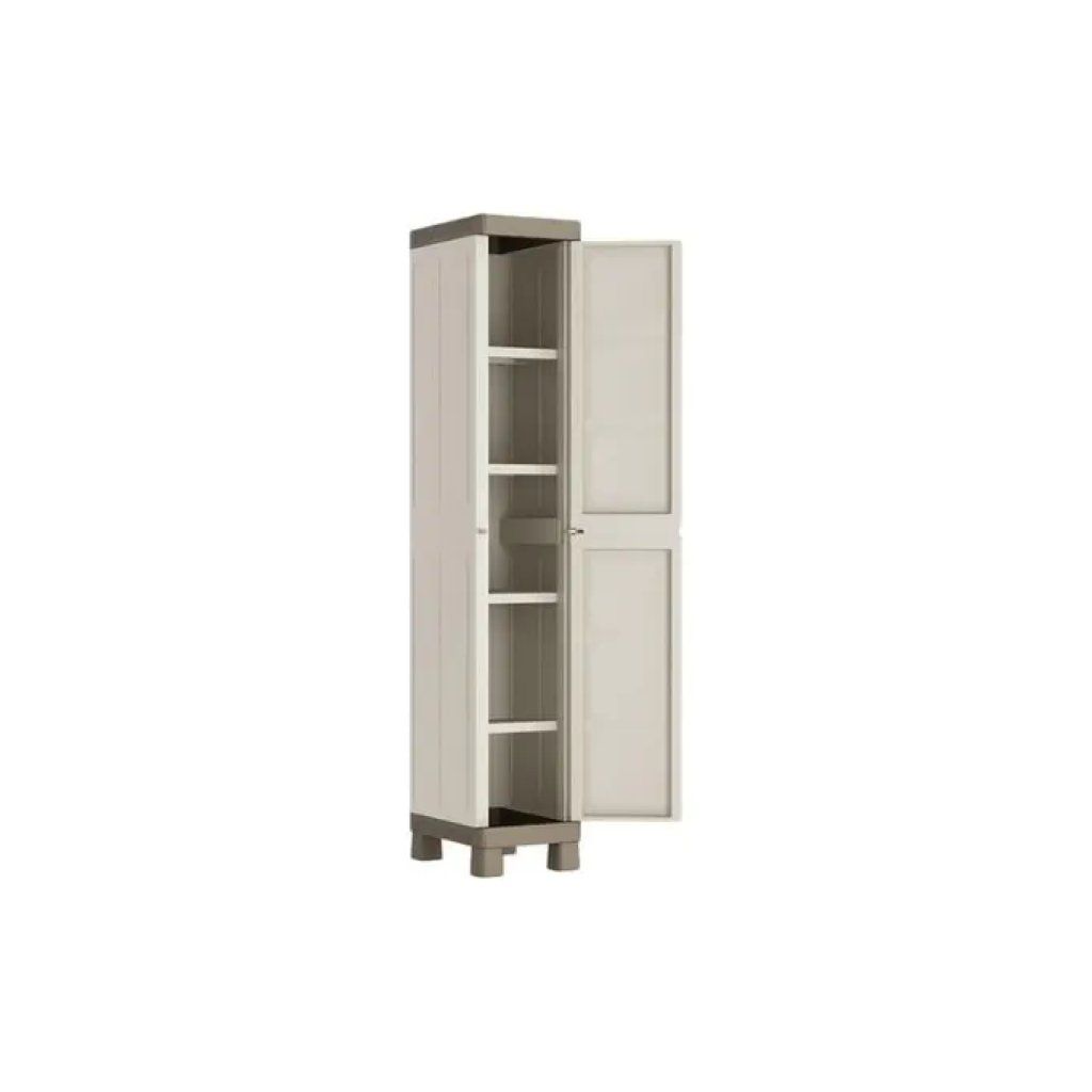Keter Excellence Armadio Alto a 1 Anta, 4 Ripiani, Beige-Tortora Keter Excellence Armadio Alto a 1 Anta, 4 Ripiani, Beige-Tortora